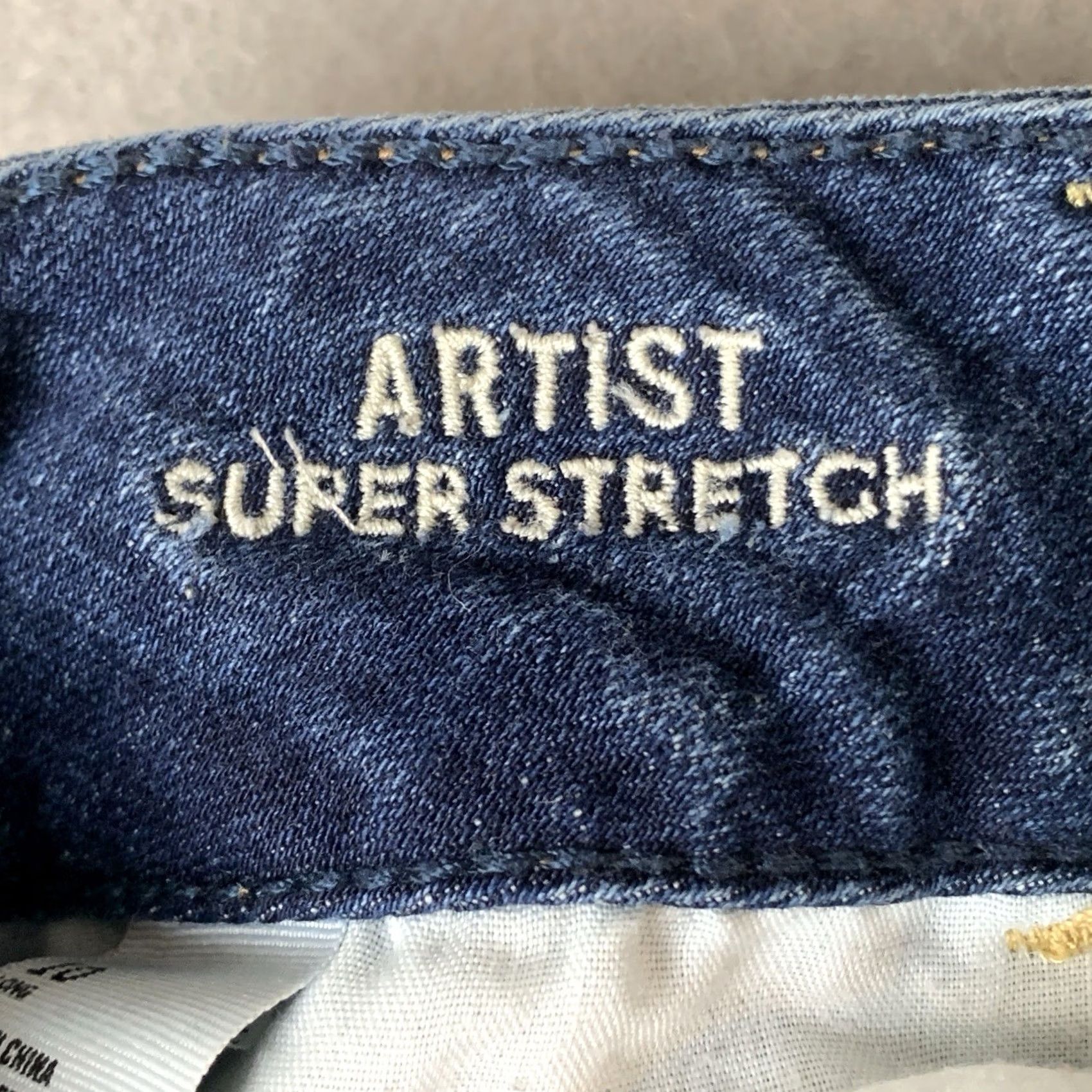 Vintage VINTAGE American Eagle Jeans Womens 10 Long Blue Artist Flare 90s Bohemian Hipster Retro Y2K Festival College City School Jeans Womens Size 32" / US 10 / IT 46 - 4 Thumbnail