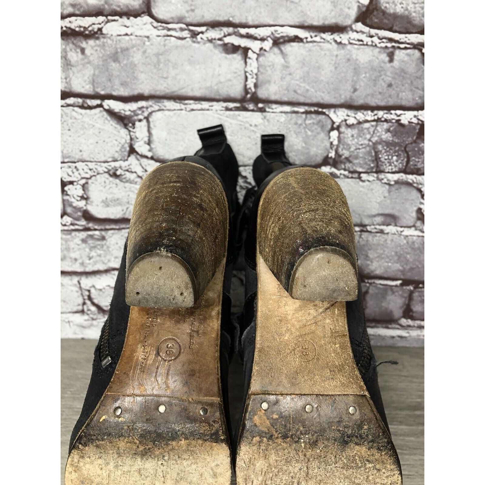 Allsaints AllSaints Spitalfields Jacks Place Black Leather Zip Heel St Size US 7.5 / IT 37.5 - 7 Thumbnail