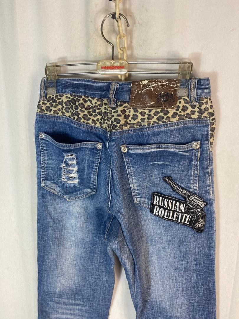 Japanese Brand Unisex🔥Unbrand denim with patches pants jeans Size 27" / US 4 / IT 40 - 12 Thumbnail