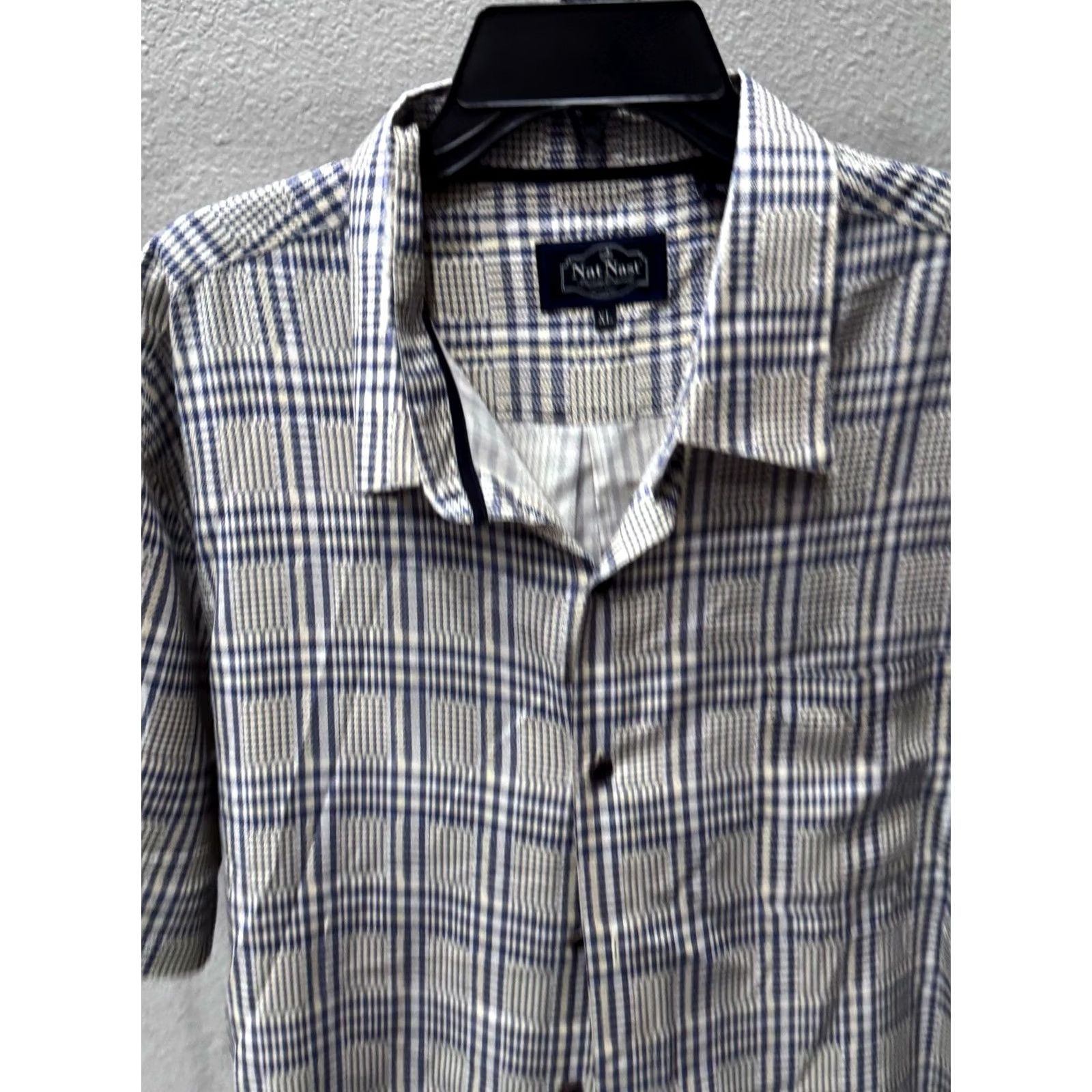 Nat Nast Nat Nast MINT Plaid Silk Button Up Shirt XL Men Short Sleeve Multicolor Shirt Size US XL / EU 56 / 4 - 2 Thumbnail