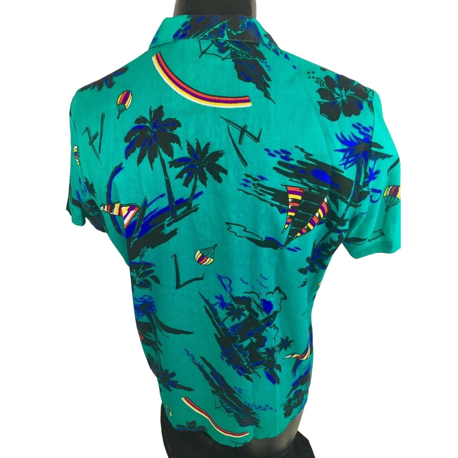 Other NoS Vtg CALIFORNIA Hawaiian RAINBOW SURFER Shirt Size US M / EU 48-50 / 2 - 3 Thumbnail