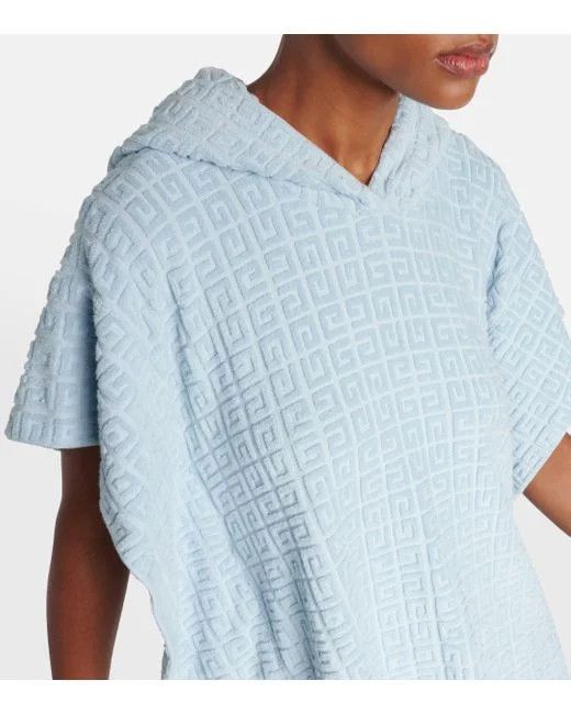 Givenchy o1srvl11e1225 4G Cotton-Blend Terry Poncho in Blue Size XS / US 0-2 / IT 36-38 - 3 Thumbnail