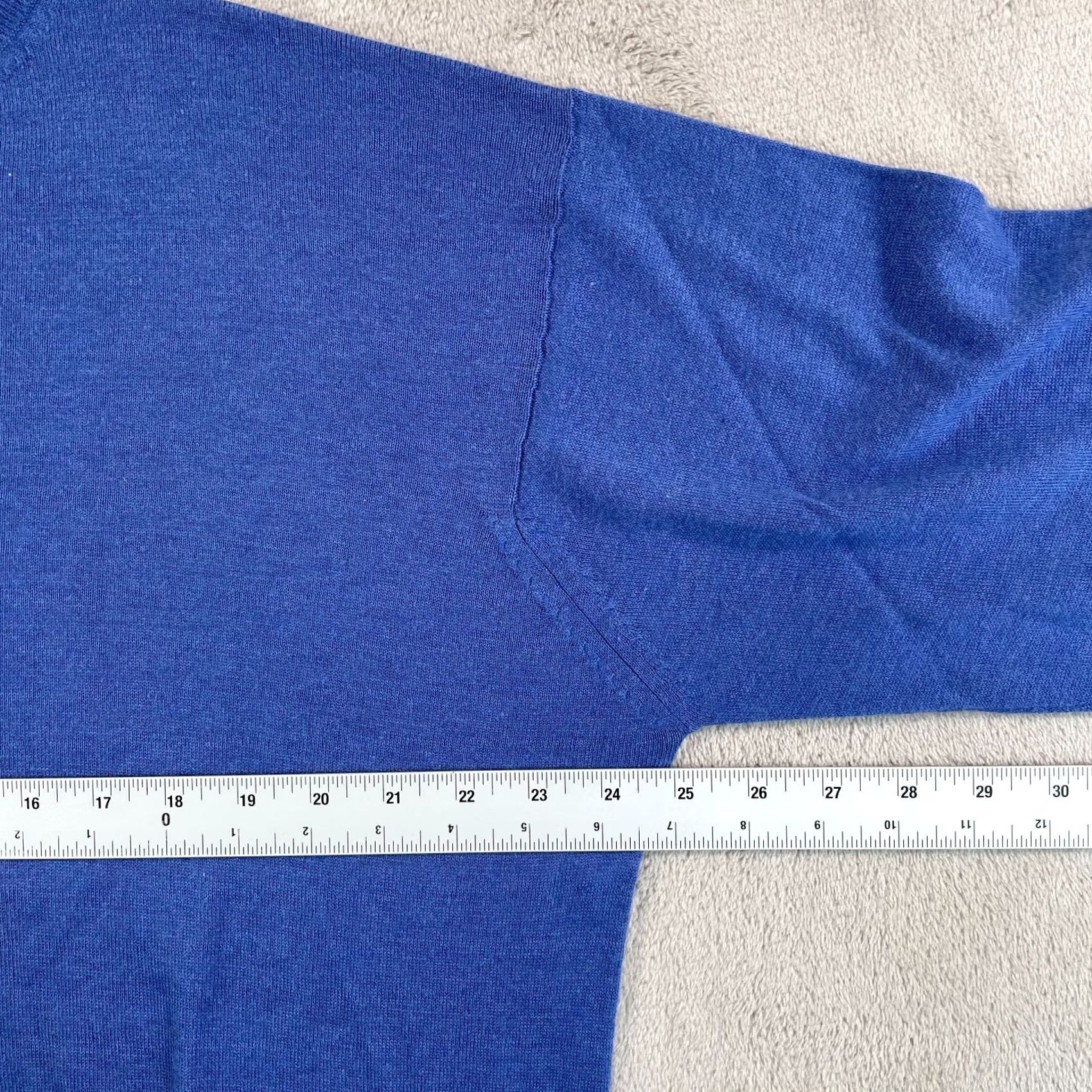Neiman Marcus VINTAGE Neiman Marcus Cashmere-Silk Mock Neck Sweater Men XL Blue Designer NWOT Size US XL / EU 56 / 4 - 5 Thumbnail