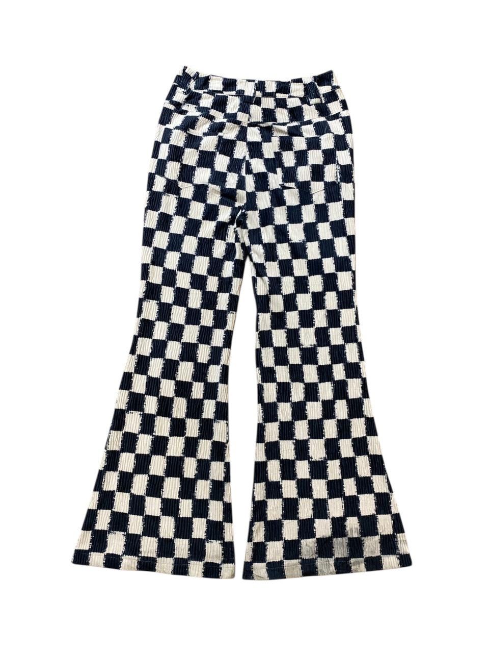 Beauty Beast 2000s Grace&Chili Checkerboard Corduroy Flared Pants Y2K Size US 27 - 7 Thumbnail