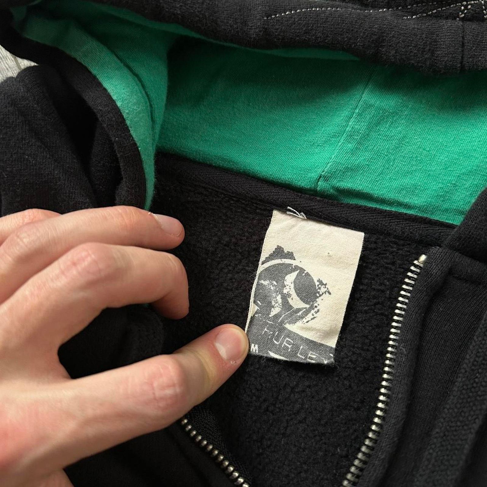 Hurley × Vintage Vintage Y2K 00s Hurley Surf Black Zip Up Hoodie Sweatshirt Size US M / EU 48-50 / 2 - 7 Thumbnail