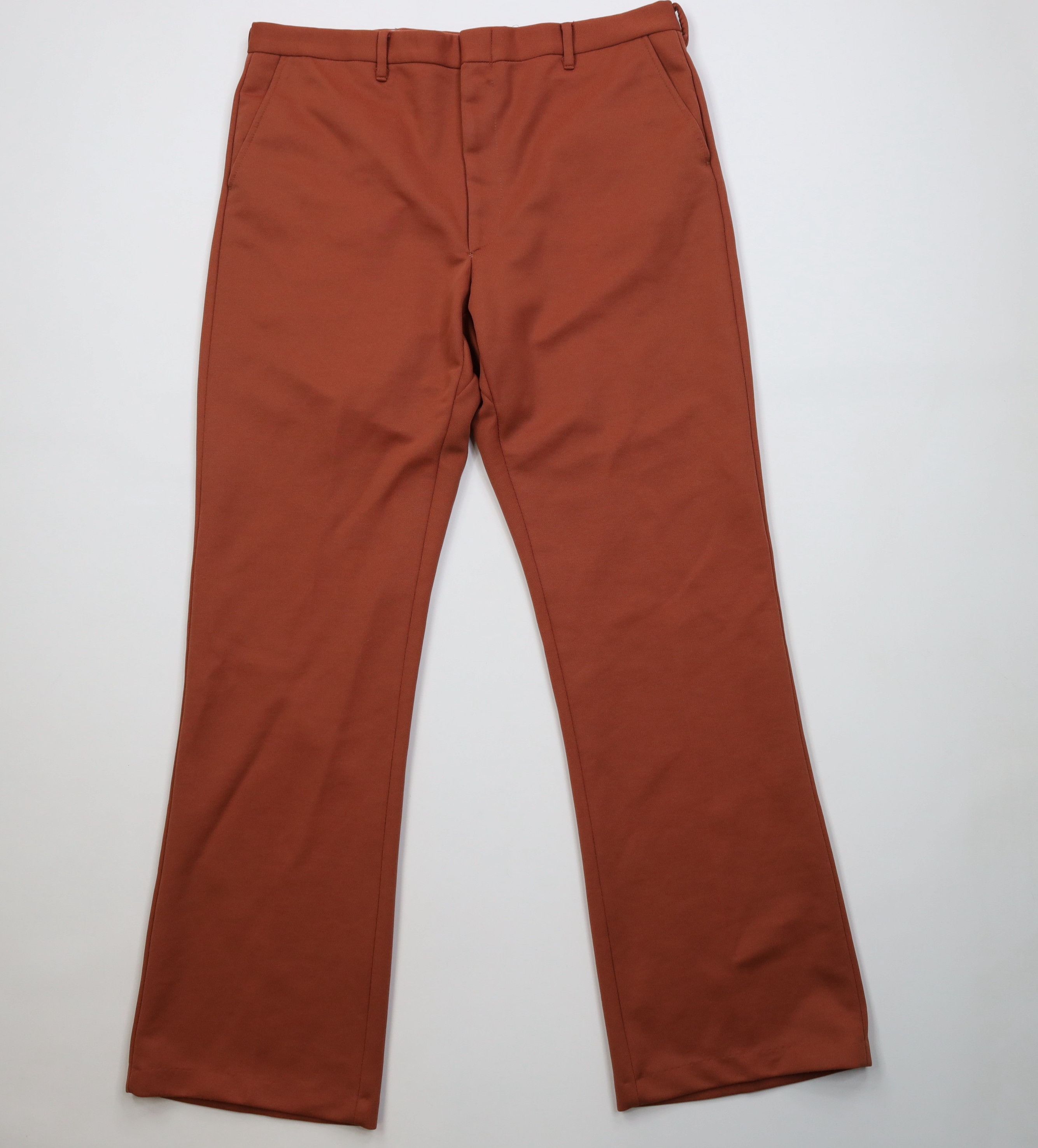 Vintage Vintage 70s Streetwear Bell Bottoms Chino Pants Orange USA Size US 36 / EU 52 - 1 Thumbnail