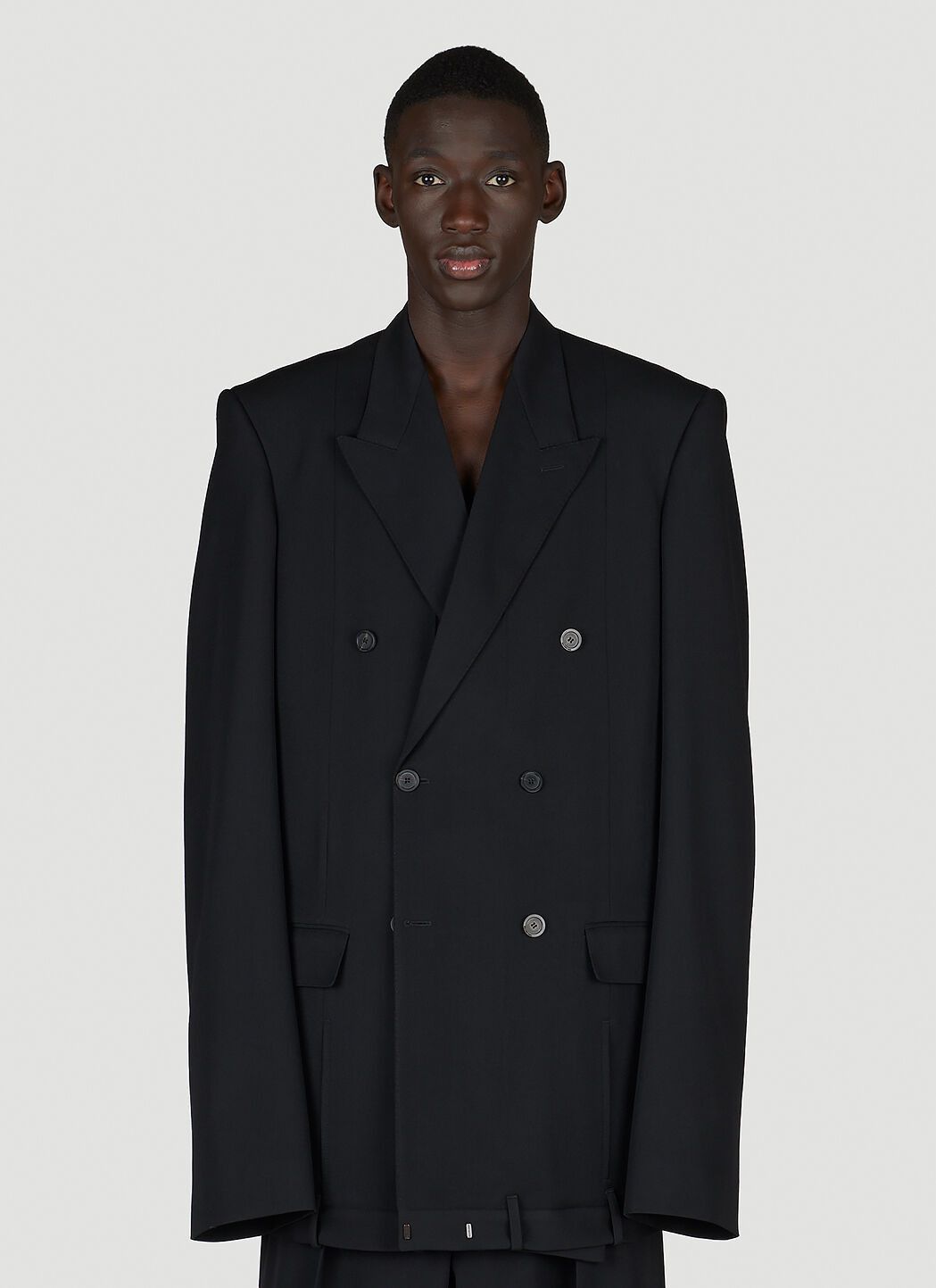 Balenciaga o1srvl11e1124 Deconstructed Jacket in Black Size US M / EU 48-50 / 2 - 3 Thumbnail