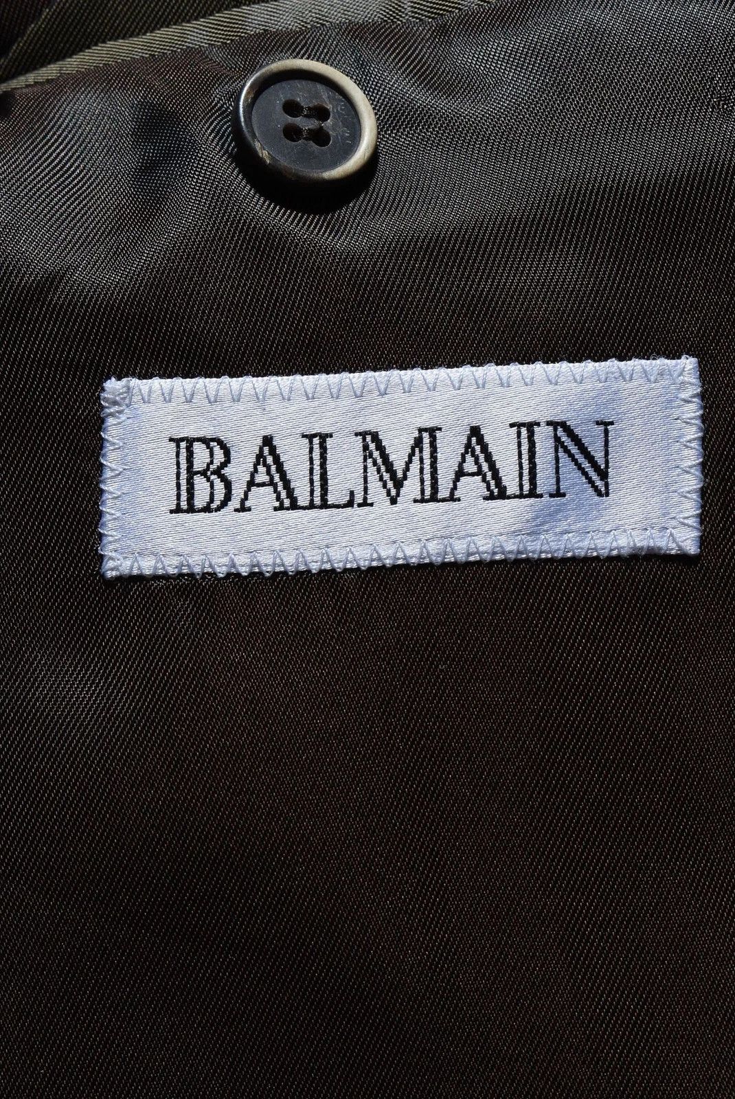 Balmain Balmain Plaid Wool Single Breasted Heavy Coat Grey Size M Size US M / EU 48-50 / 2 - 3 Thumbnail