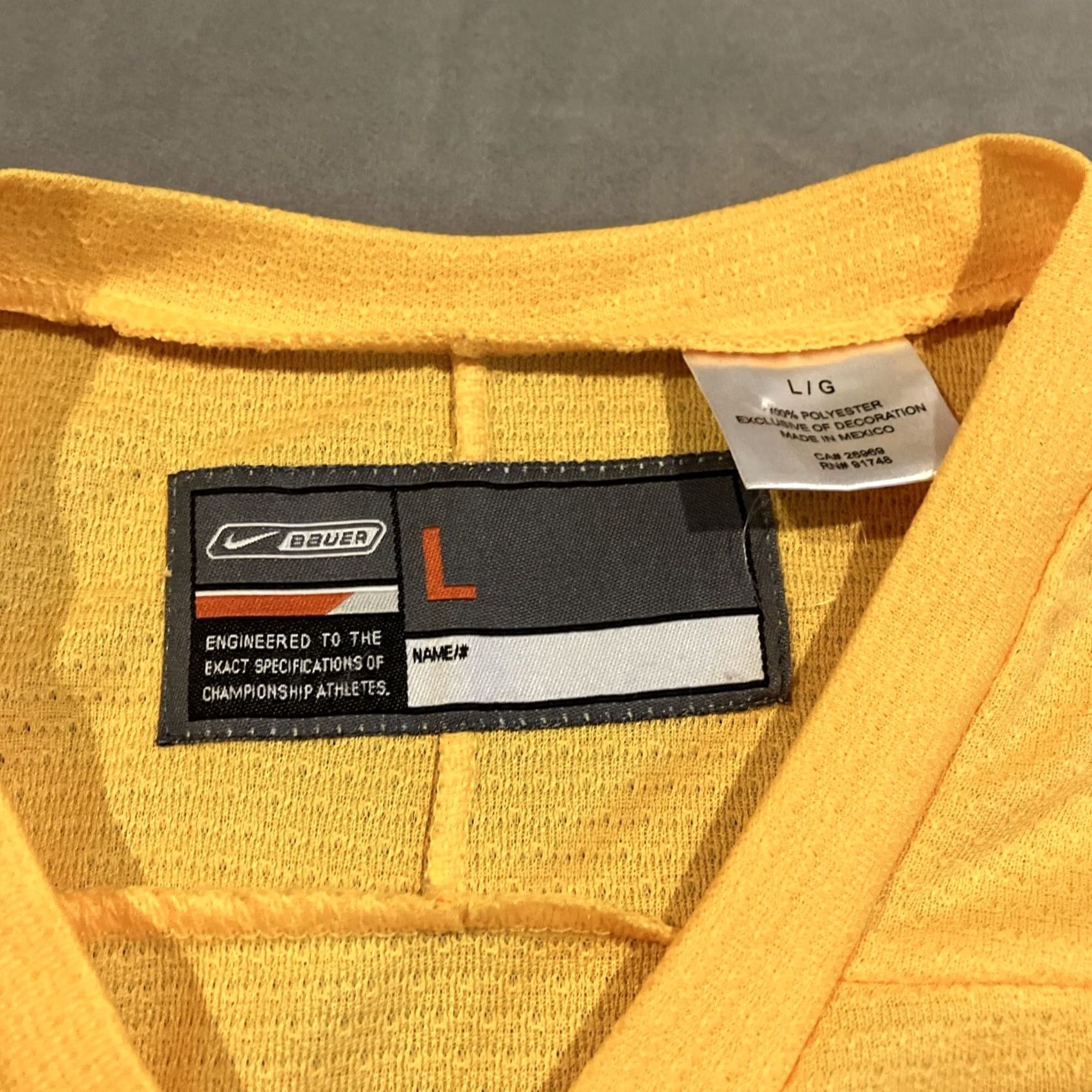 Nike VINTAGE? Nike Bauer Grateful Dead Yellow Hockey Jersey Mens Large Size US L / EU 52-54 / 3 - 3 Thumbnail