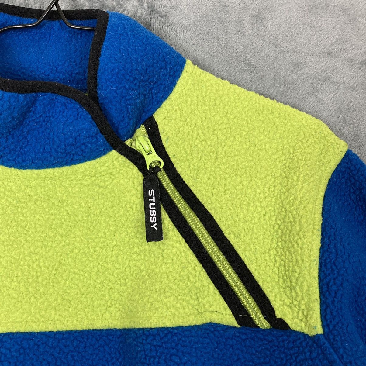 Stussy Crazy Y2K Stussy Diagonal Zipper Colorblock Fleece Jacket Size US S / EU 44-46 / 1 - 3 Thumbnail