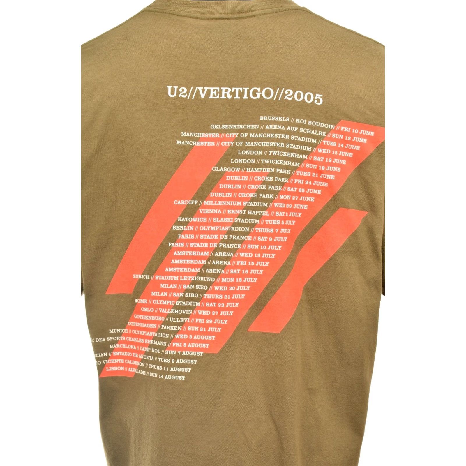 Vintage VINTAGE U2 Vertigo 2005 Tour T-Shirt Shirt L Green Mens Size US L / EU 52-54 / 3 - 5 Thumbnail
