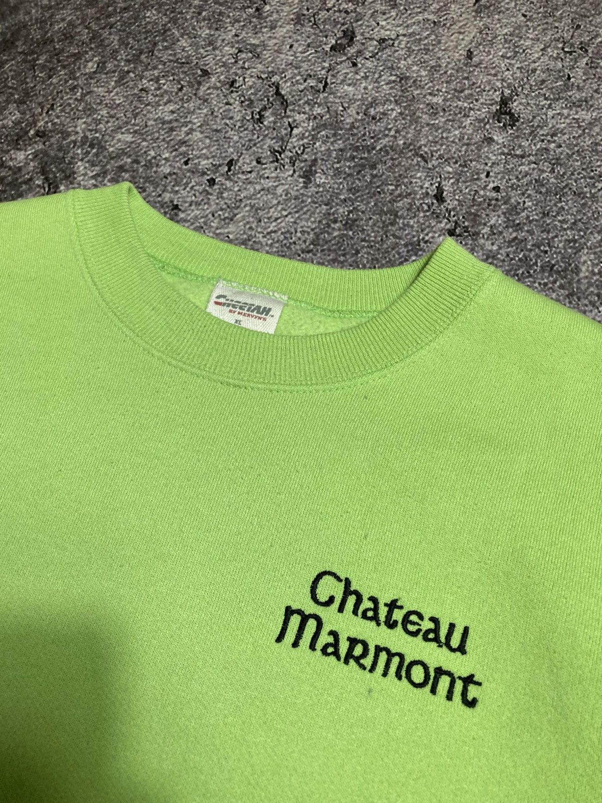 Vintage Vintage Chateau Marmont Embroidered Sweatshirt Green USA Size US XL / EU 56 / 4 - 7 Thumbnail