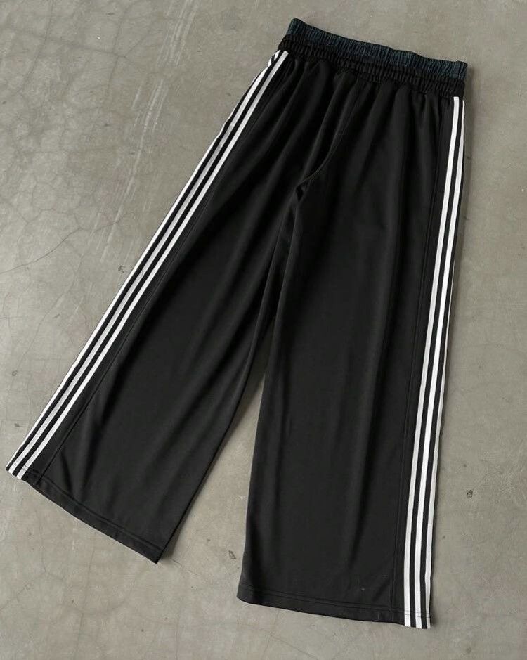 Japanese Brand Wide Leg Track Pants - Double Waistband Plaid Detail Size US 30 / EU 46 - 2 Thumbnail