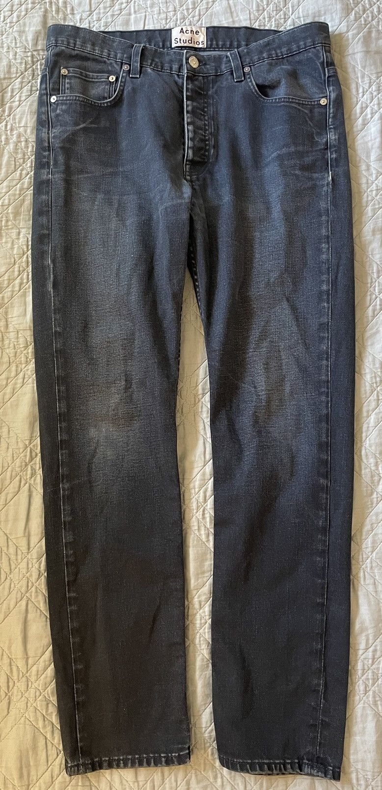 Acne Studios Town Twilight Button Fly 5-Pocket Slim Jean Size US 34 / EU 50 - 2 Thumbnail
