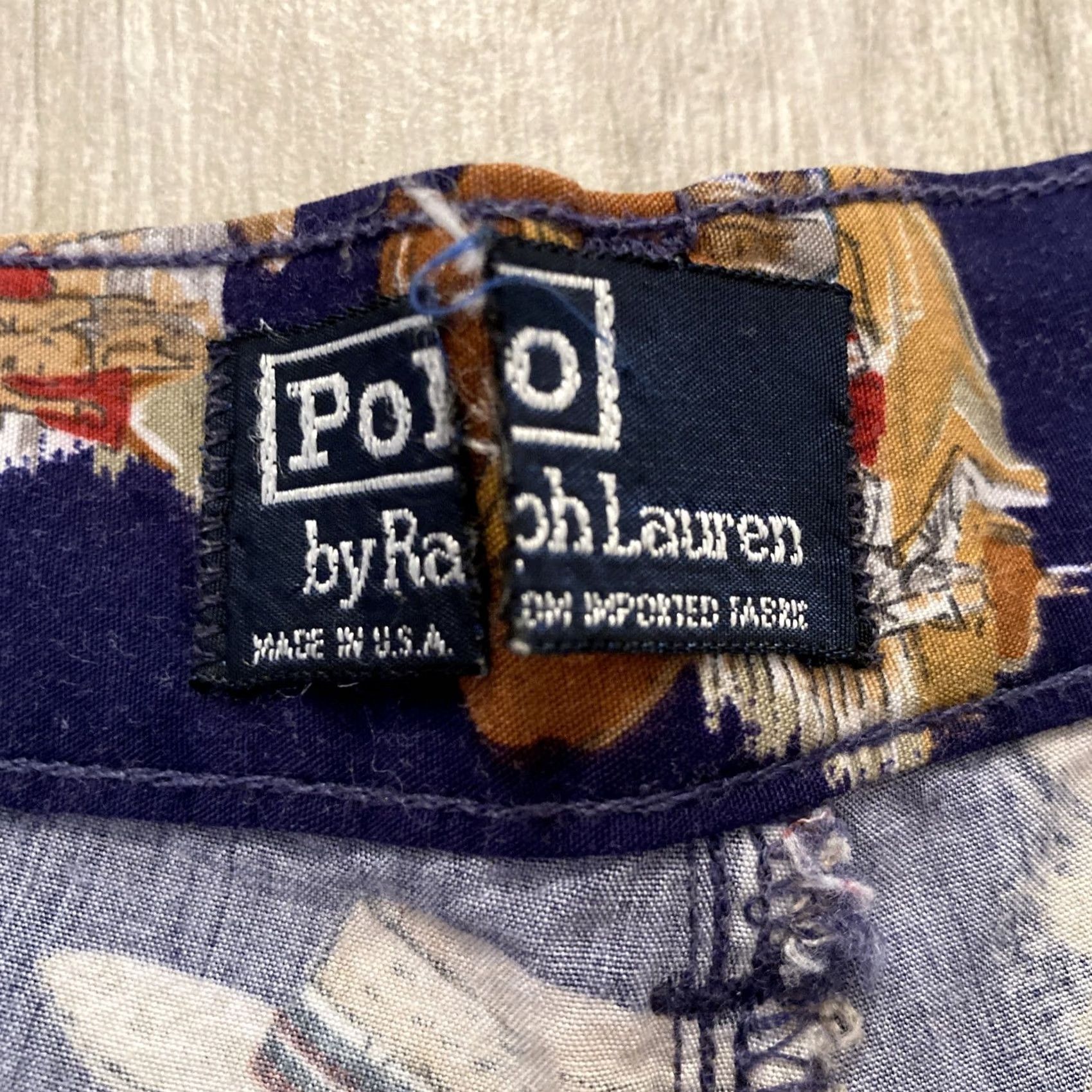 Polo Ralph Lauren VINTAGE Polo Ralph Lauren USA All Over Print Bermuda Shorts 34 Men's Blue RARE Size US S / EU 44-46 / 1 - 3 Thumbnail
