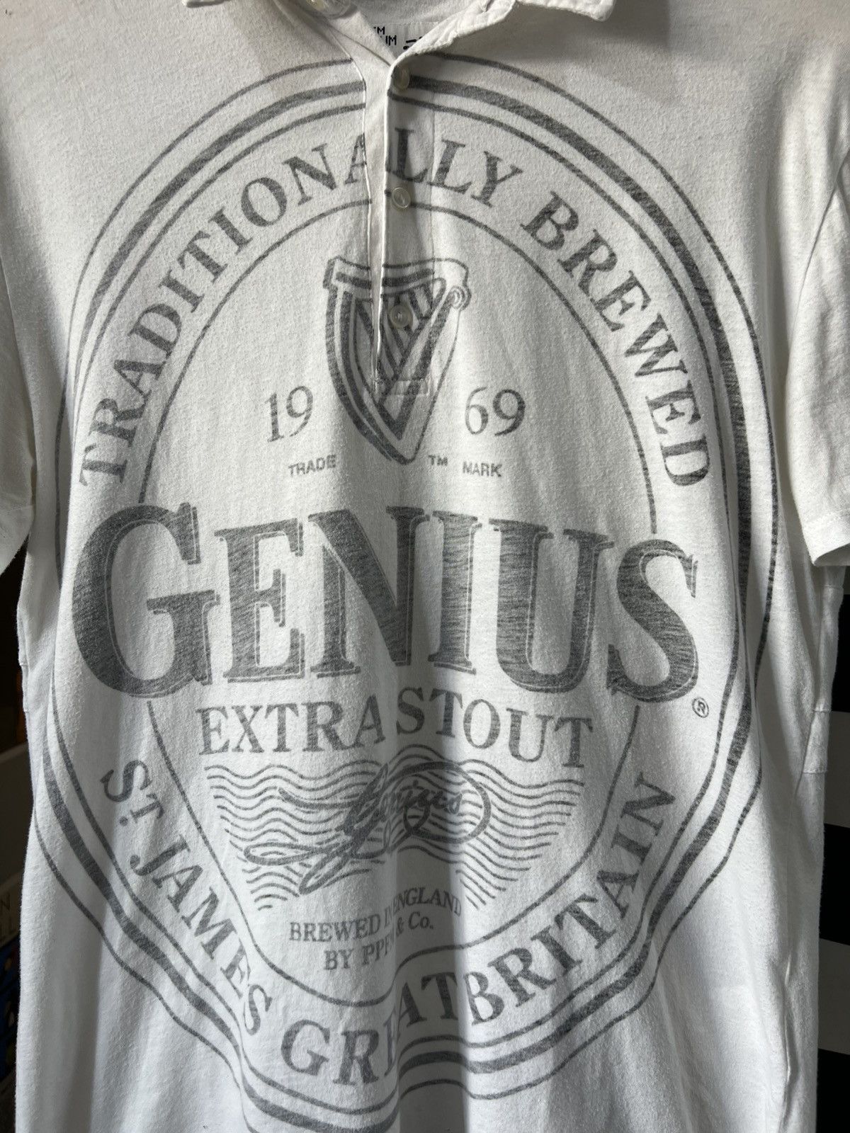PPFM PPFM “Genius Extra Stout” Polo Shirt - Rare Graphic Piece Size US M / EU 48-50 / 2 - 2 Thumbnail