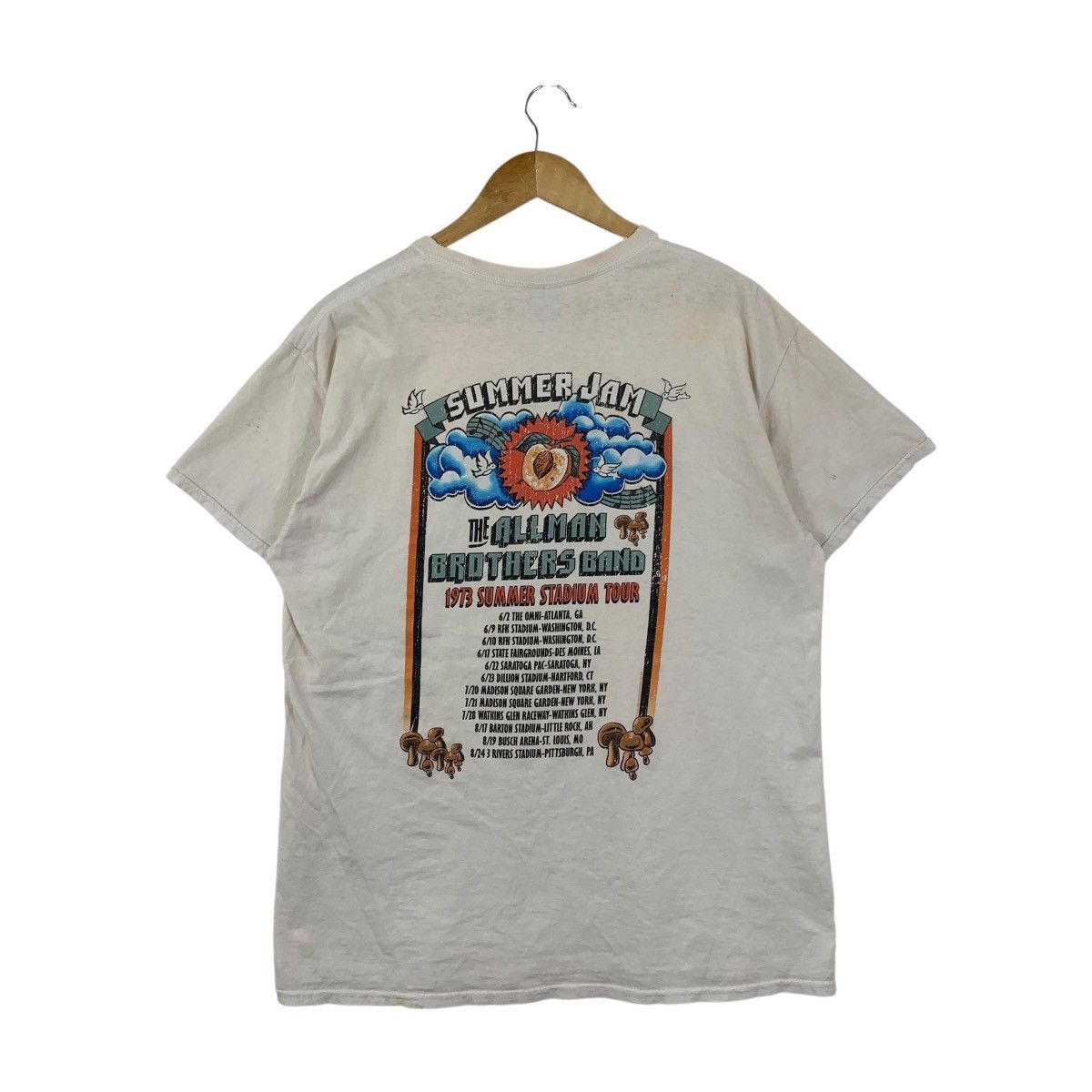 Vintage Vintage Y2K THE ALLMAN BROTHERS Summer Jam Band Tshirt Size US L / EU 52-54 / 3 - 1 Thumbnail