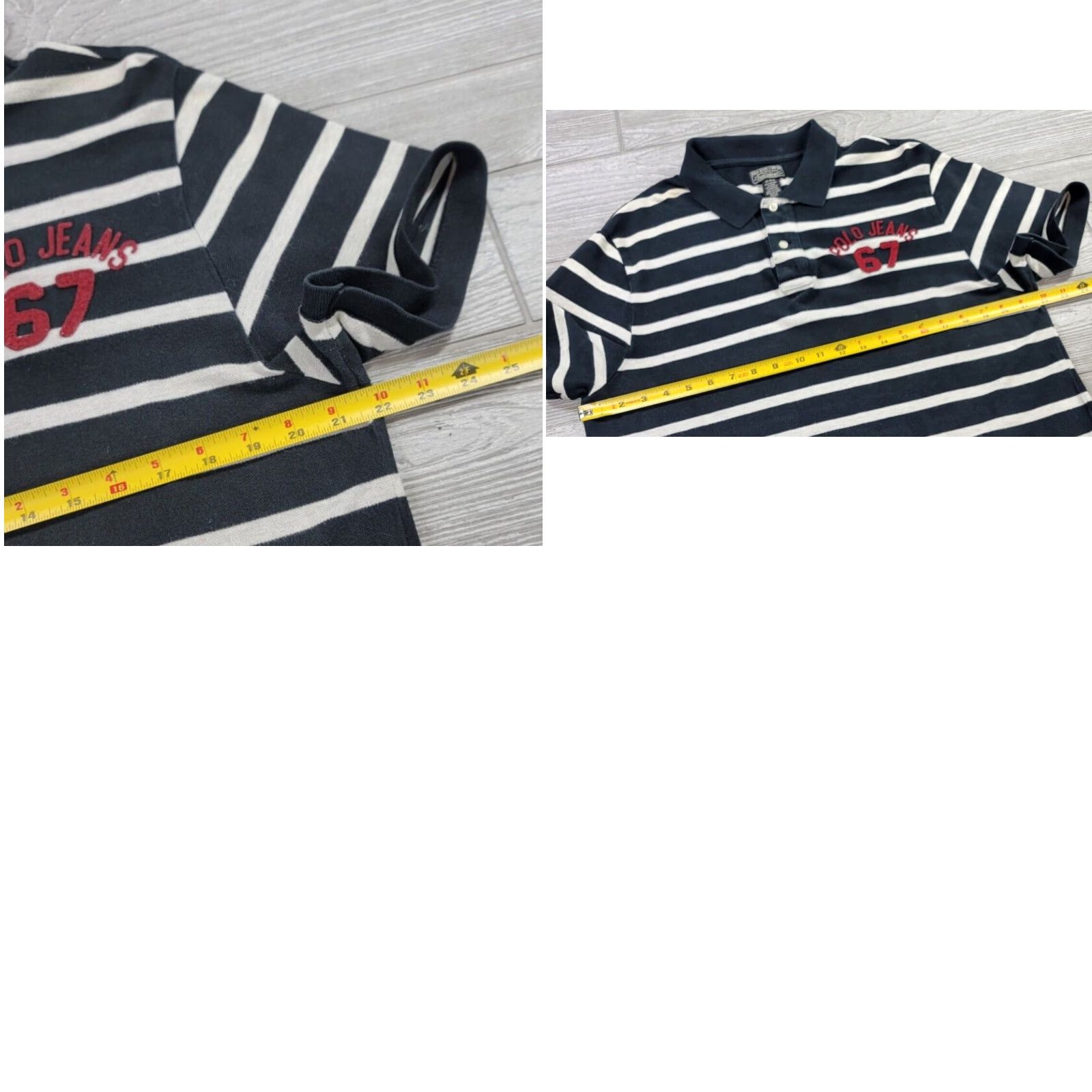 Polo Ralph Lauren Polo Ralph Lauren Polo Shirt Mens XL Black Gray 90s Polo Jeans Company Logo Embroidered Stripe Vintage Shirt Size US XL / EU 56 / 4 - 8 Thumbnail