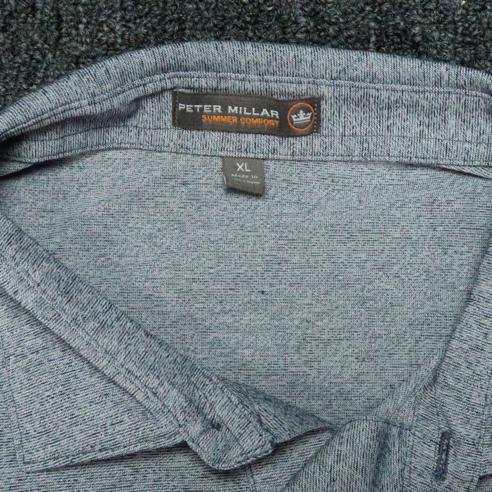 Peter Millar Peter Millar Polo Shirt Mens XL Blue Gray Performance Summer Comfort Size US XL / EU 56 / 4 - 3 Thumbnail