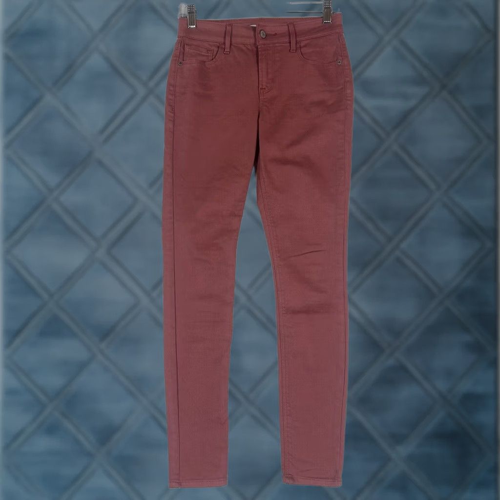 Old Navy Old Navy Rockstar Jeans Women's Size 2 Red Denim Mid Rise Slim Stretch Skinny 28.5in Inseam Size 26" / US 2 / IT 38 - 1 Thumbnail