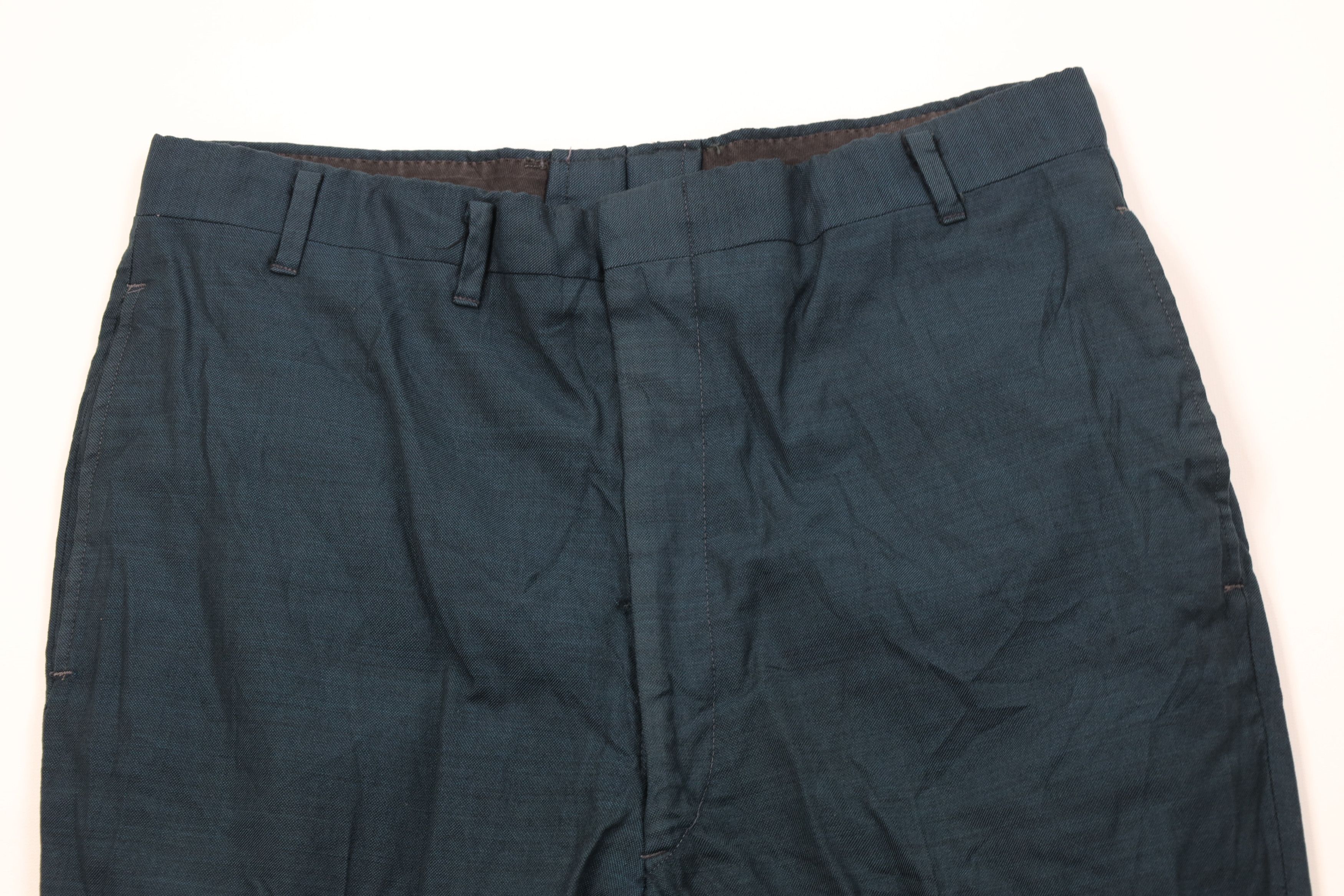 Vintage Vintage 50s Hollywood Regency Gabardine Chino Pants Blue USA Size US 32 / EU 48 - 2 Thumbnail