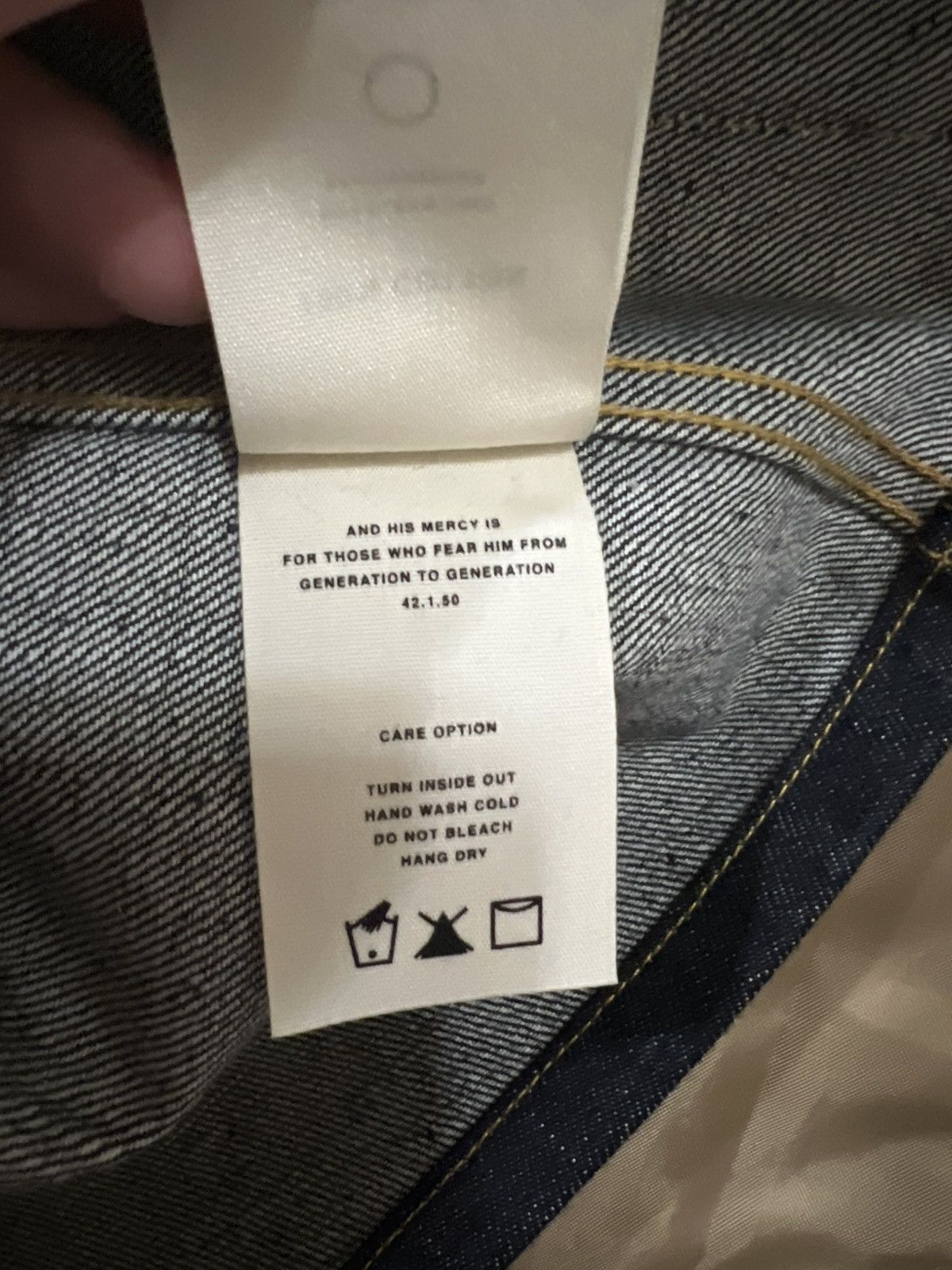 Fear of God Fear of God Raw Selvedge Denim Long Jacket Raw Indigo size S Size US S / EU 44-46 / 1 - 8 Thumbnail