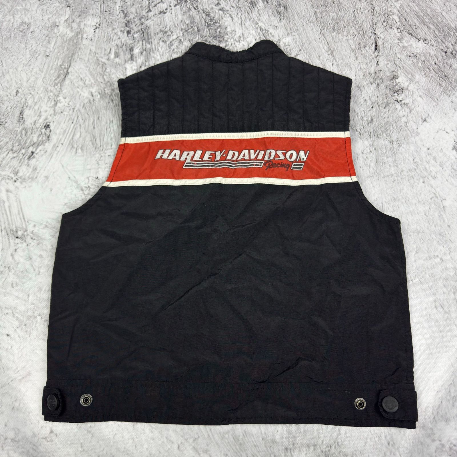 Harley Davidson Harley-Davidson Black Orange Full Zip Racing Vest XL Size M / US 6-8 / IT 42-44 - 7 Thumbnail