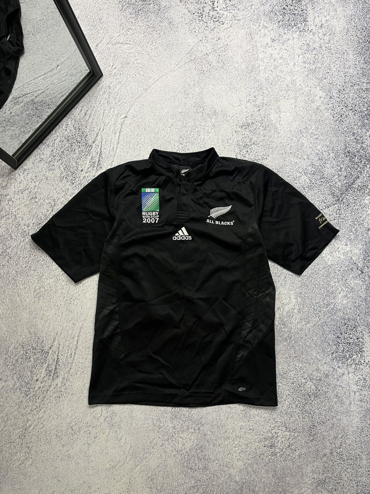 Adidas × Vintage New Zealand All Blacks Adidas World Cup 2007 Rugby Jersey Size US M / EU 48-50 / 2 - 1 Thumbnail