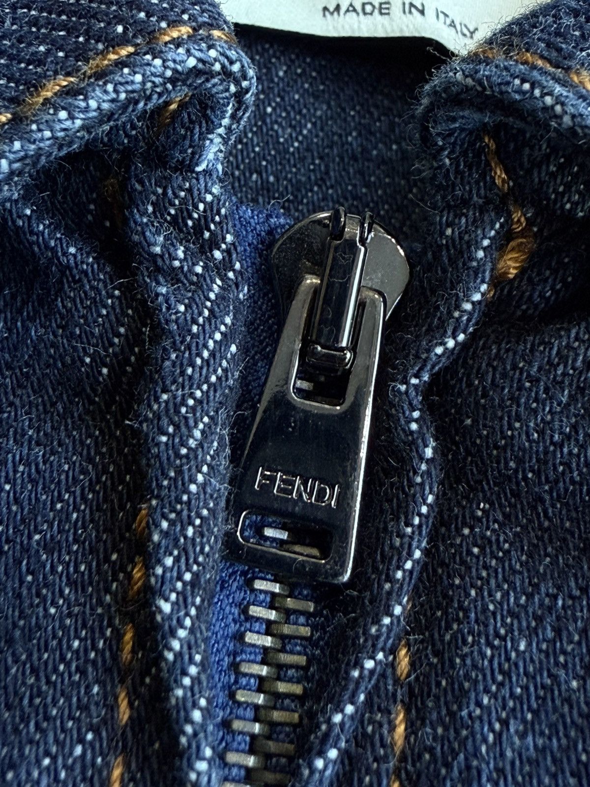 Fendi Fendi - Cropped Patched Denim Jacket Size S / US 4 / IT 40 - 6 Thumbnail