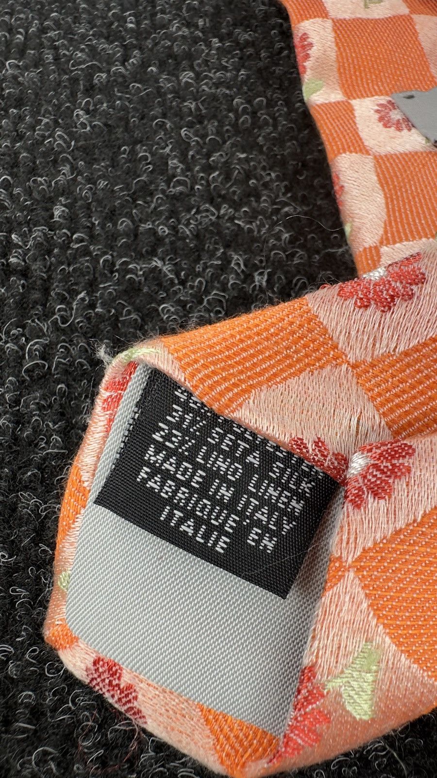 Kenzo Kenzo Orange Floral Silk Tie Made in Italy Vintage Size ONE SIZE - 5 Thumbnail