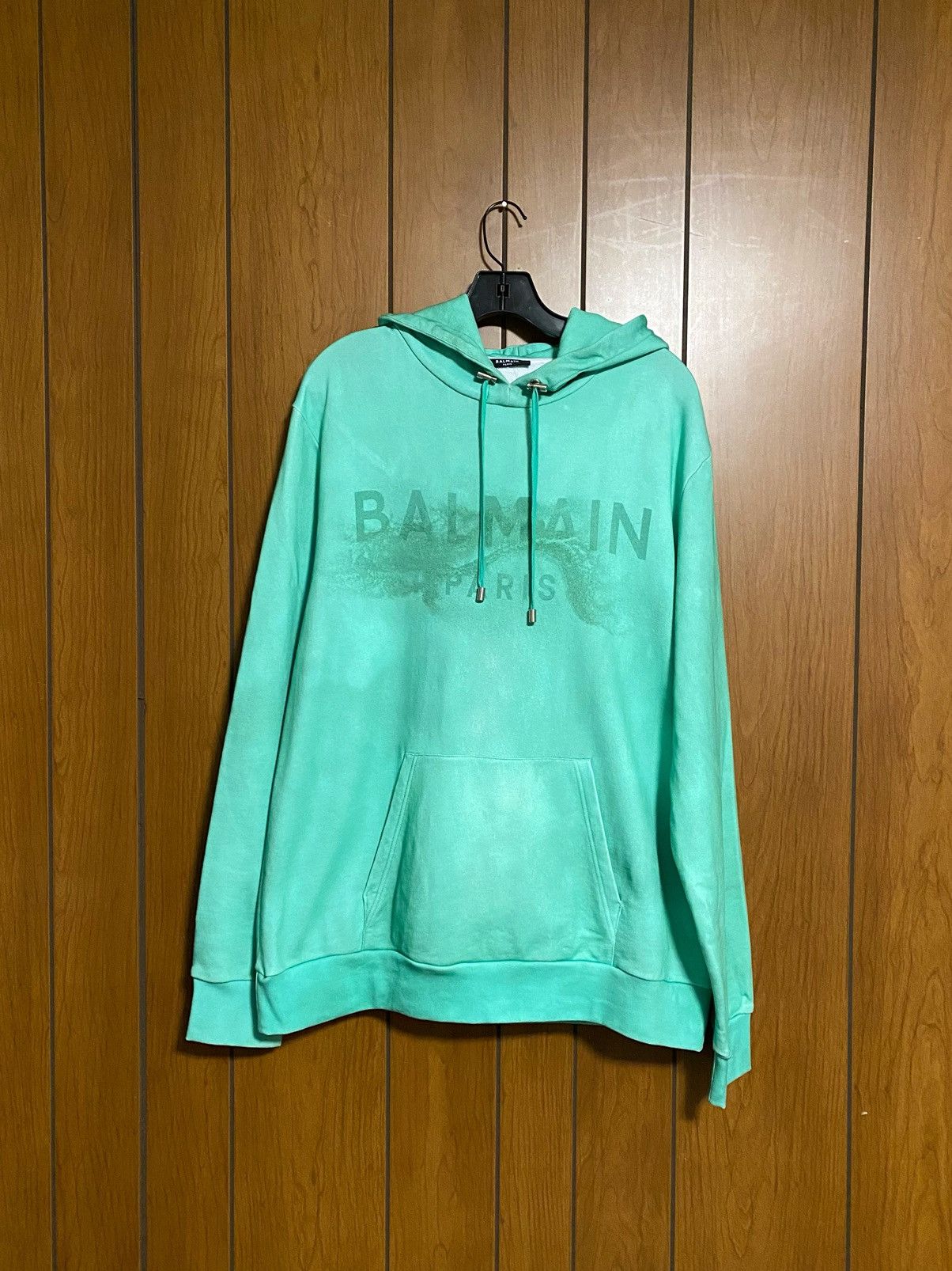 Balmain Balmain Desert Logo Printed Drawstring Hoodie size M Size US M / EU 48-50 / 2 - 5 Thumbnail