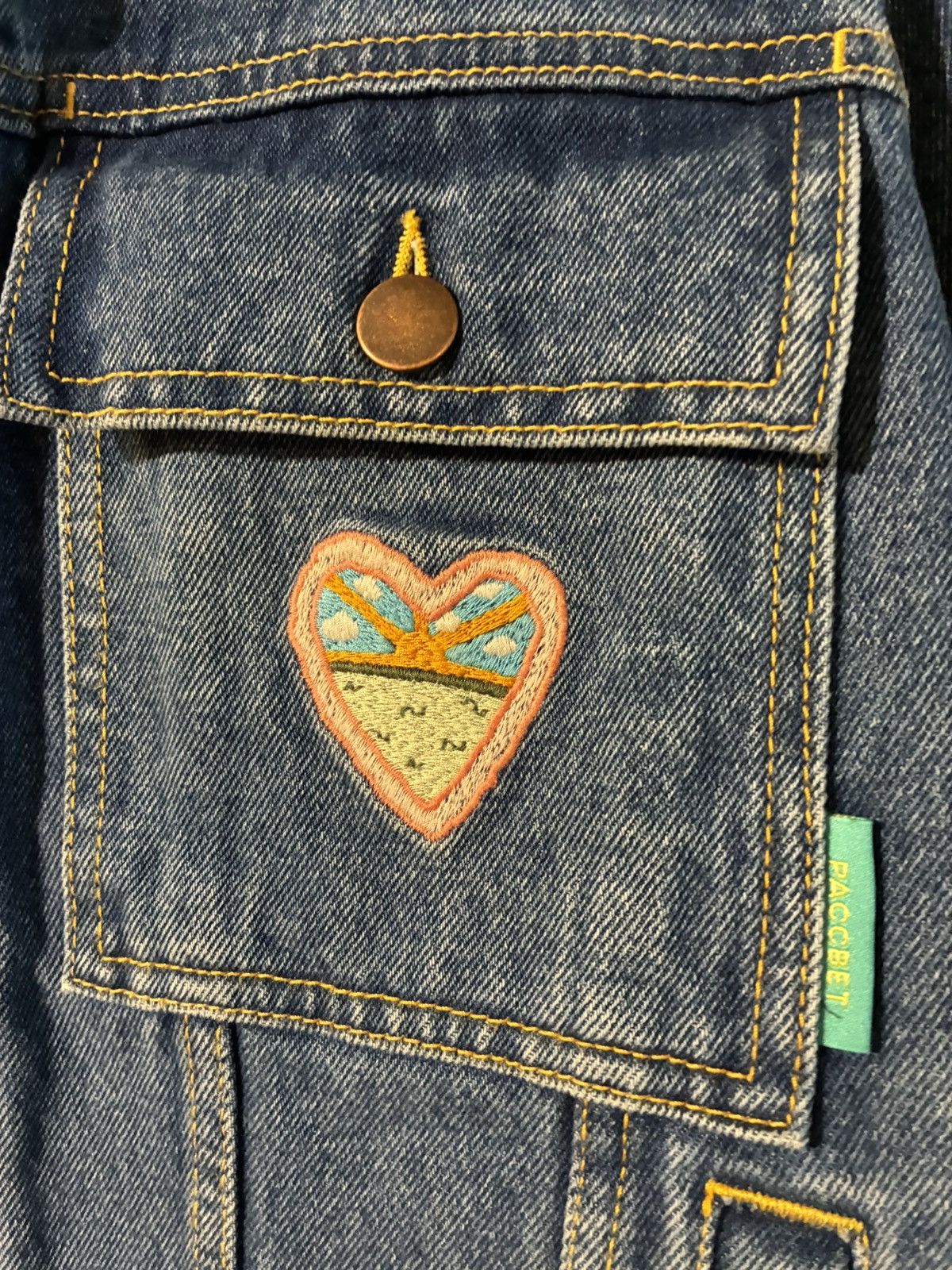 PACCBET Paccbet Printed Denim Jacket Woven Light Blue Size US XS / EU 42 / 0 - 3 Thumbnail