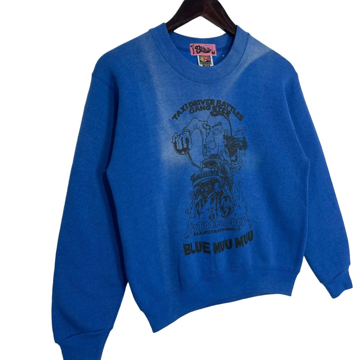 Vintage Vintage 80s Blue Miu Taxi Driver Parody Sweatshirt Crewneck Size US S / EU 44-46 / 1 - 2 Thumbnail