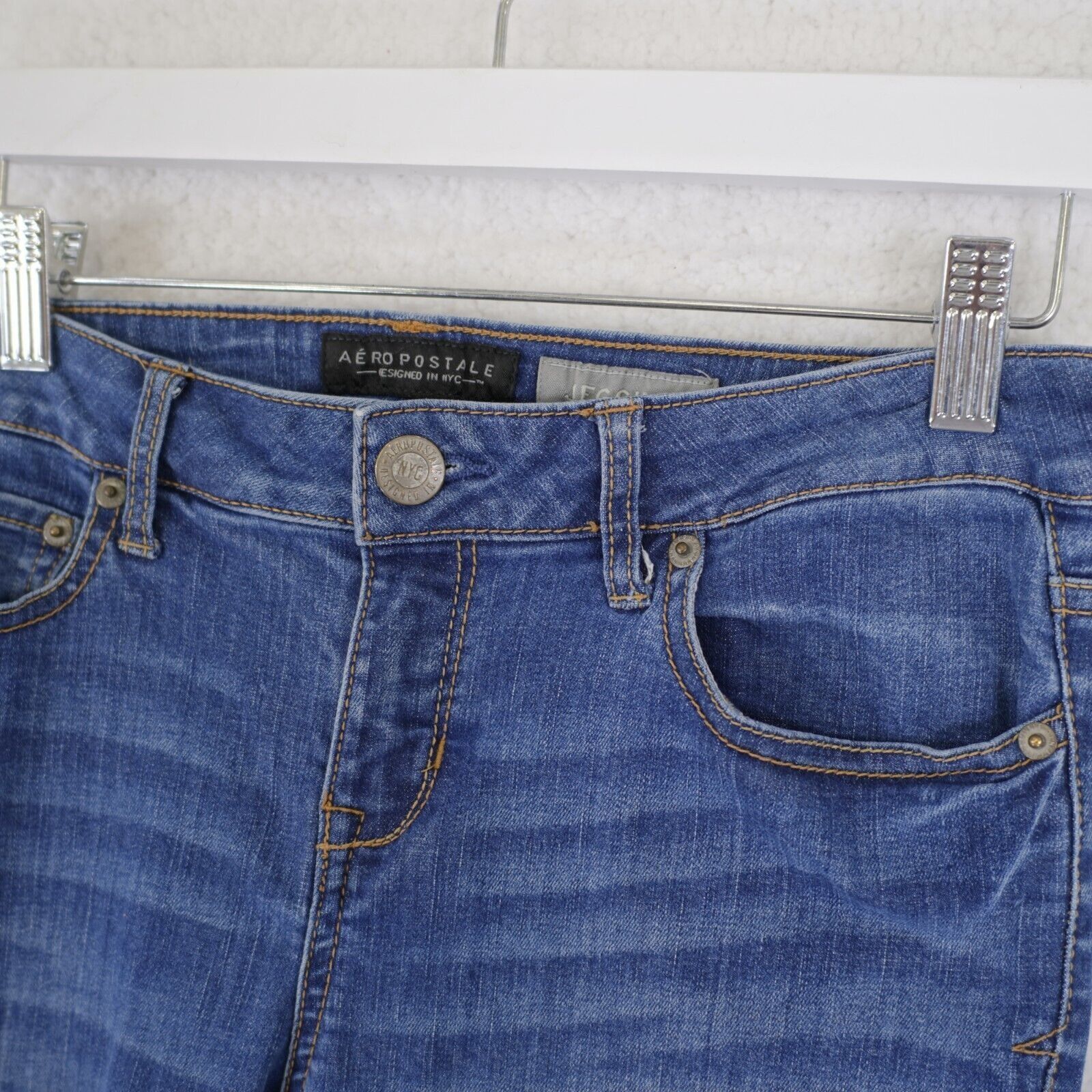 Aeropostale Aeropostale Jeggings Blue Jeans 8 Short 30/26 Mid Rise Stone Size 30" / US 8 / IT 44 - 4 Thumbnail