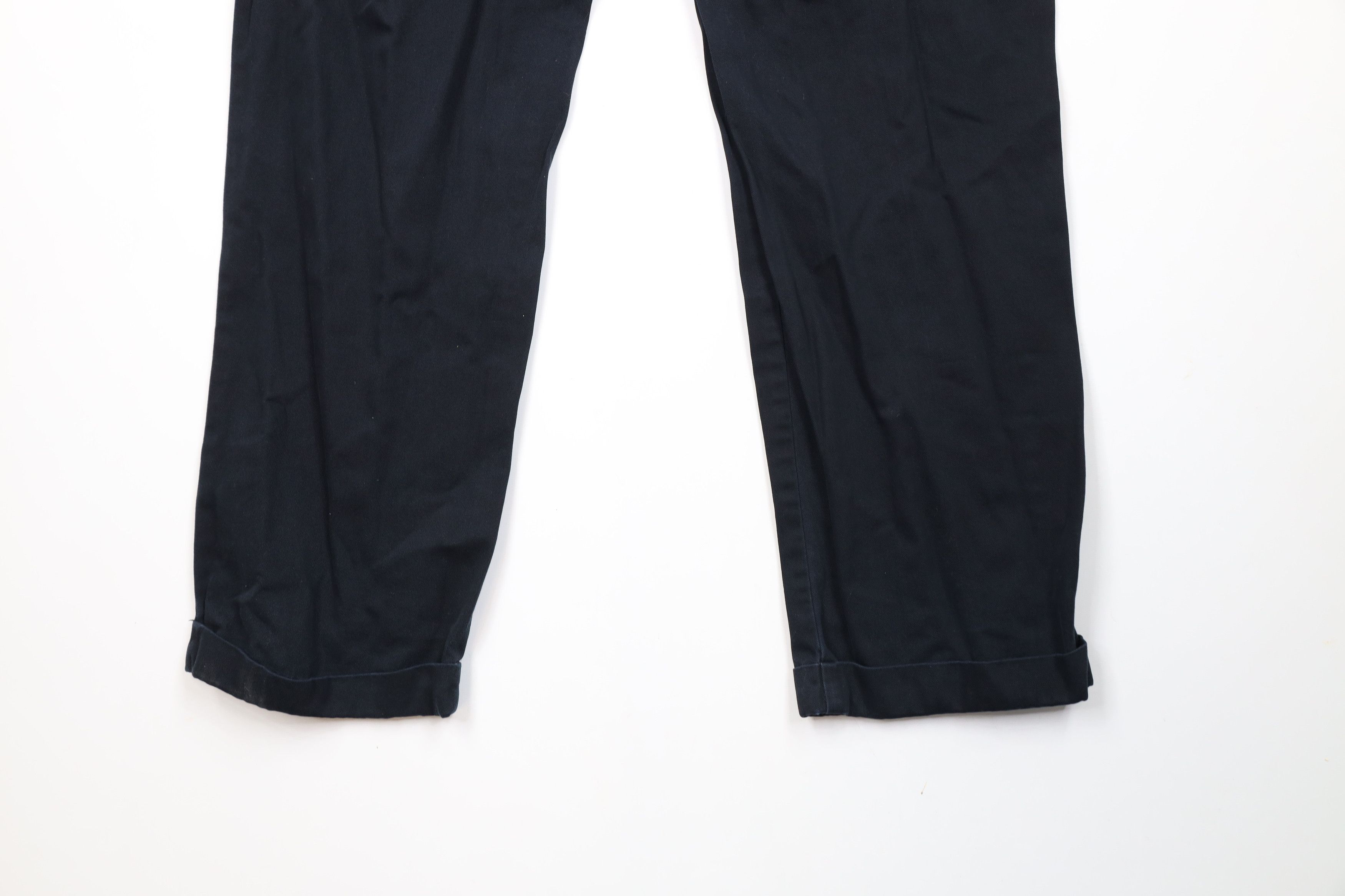 Cabelas × Vintage Vintage Cabelas Pleated Cuffed Straight Leg Chino Pants Navy Size US 36 / EU 52 - 13 Thumbnail