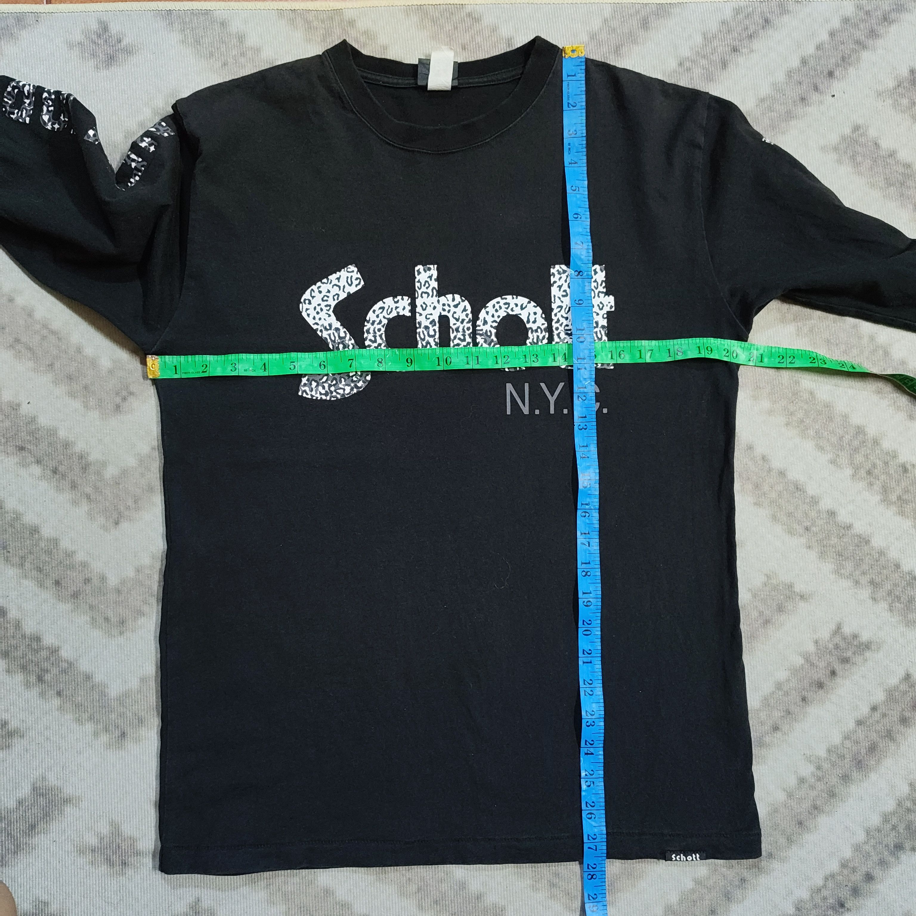 Schott SCHOTT Big Logo Leopard Print Long Sleeve Tshirt Size US M / EU 48-50 / 2 - 10 Thumbnail