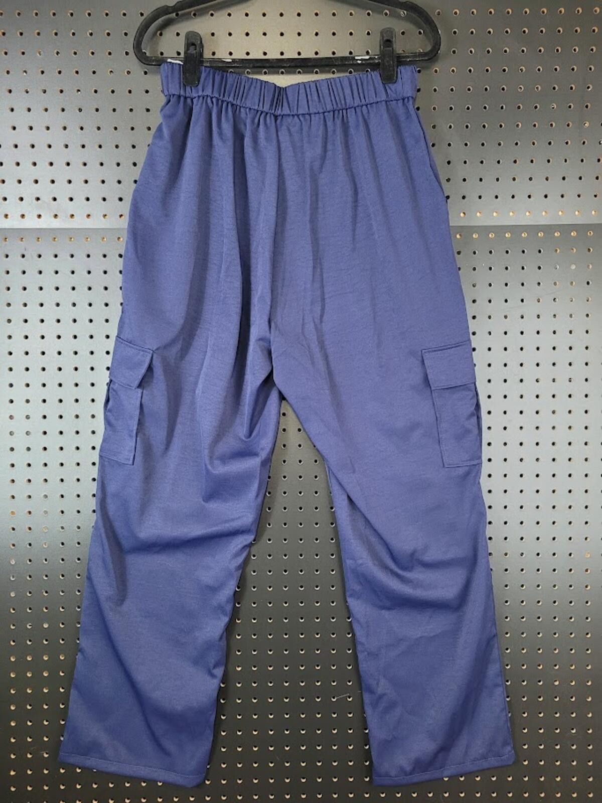 The Unbranded Brand Stylish Blue Cargo Pants with Elastic Waistband - XL Size US 36 / EU 52 - 5 Thumbnail