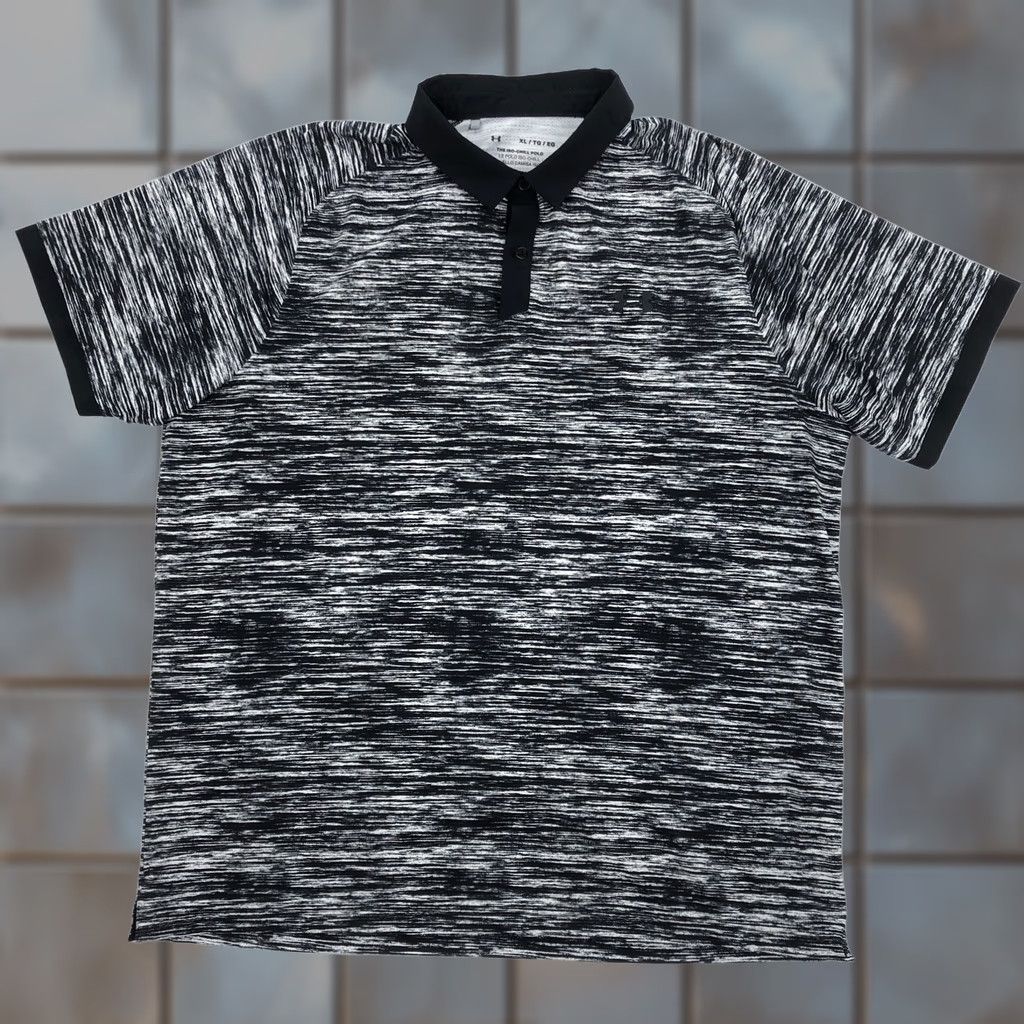 Under Armour Under Armour ISO-CHILL Polo Shirt Men's XL Black White Heathered Loose Fit Polo Shirt Size US XL / EU 56 / 4 - 1 Thumbnail