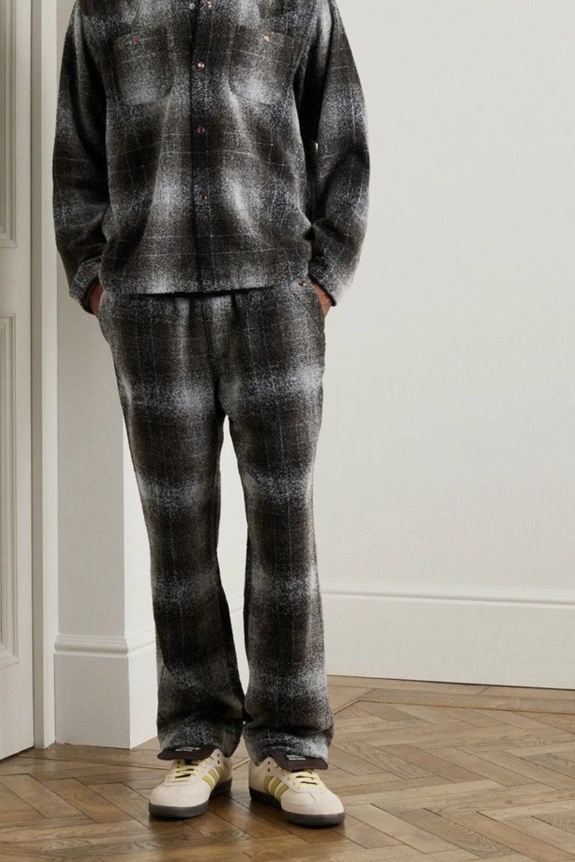 Needles Needles Embellished Checked Wool-Blend Flannel Trousers [M] Size US 30 / EU 46 - 10 Thumbnail