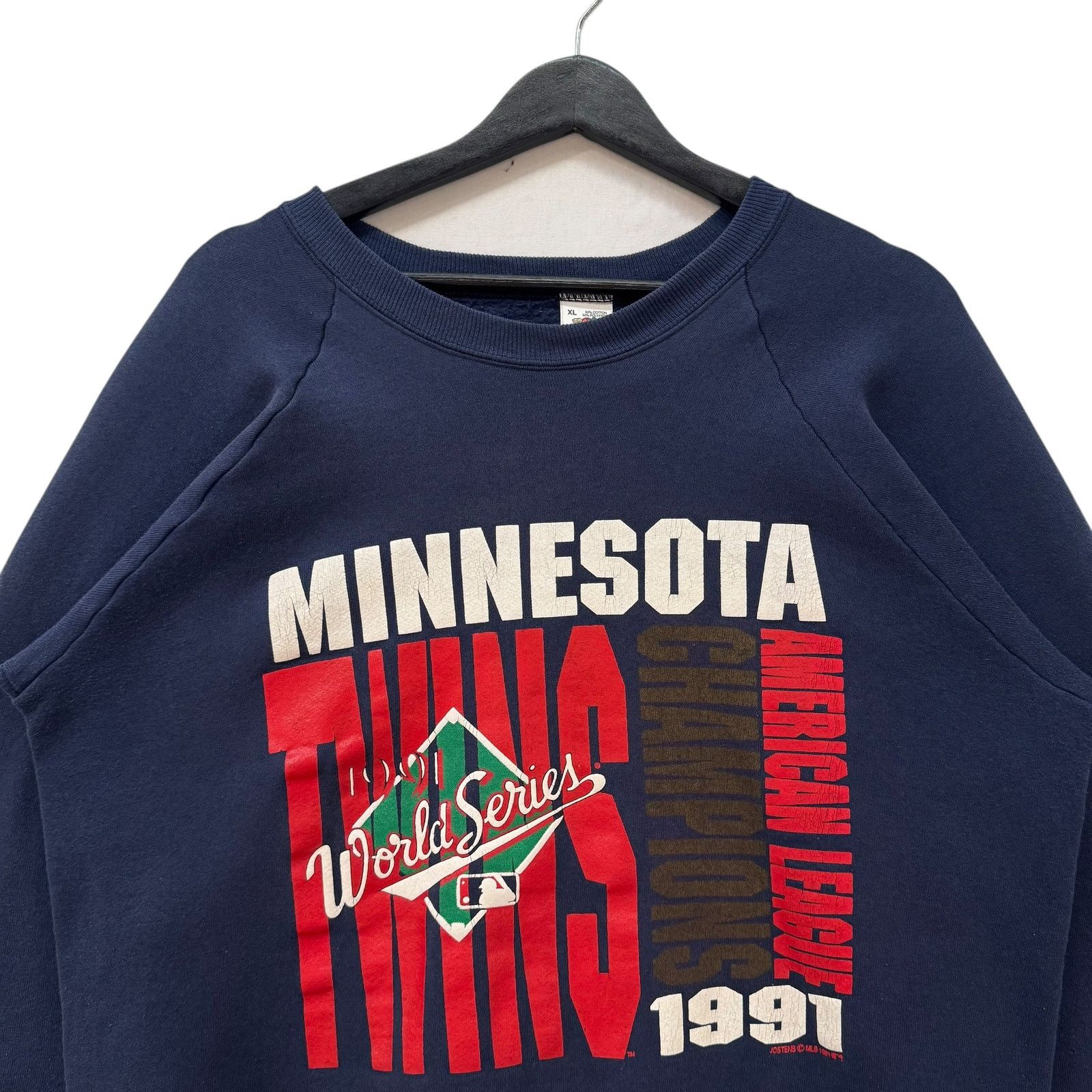 Fruit Of The Loom Vintage Minnesota Twins Baseball Crewneck 1991 XL Size US XL / EU 56 / 4 - 2 Thumbnail