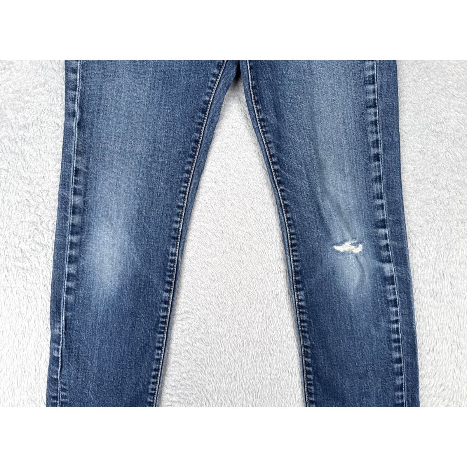 Levi's Levi's 511 Jeans Mens 29x30 Slim Fit Distressed Blue Denim Stretch 5-Pocket Zip Fly Casual Modern Adult Mens Size US 29 - 3 Thumbnail