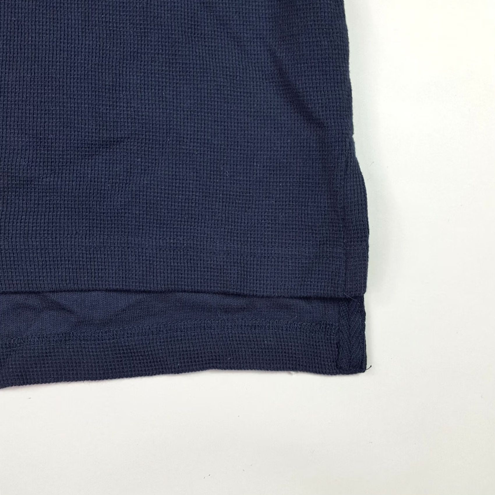 Vintage VINTAGE Michigan University Men's Polo Shirt Size L Navy Blue Waffle Knit 90s Vintage College Sports Knit Polo Shirt Mens Navy Blue Size US L / EU 52-54 / 3 - 4 Thumbnail