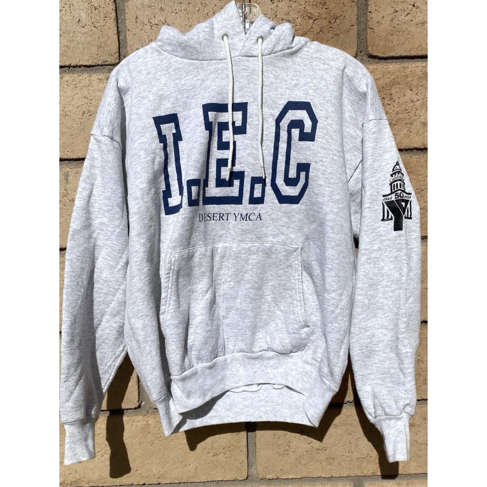 Hanes VINTAGE Hanes Desert YMCA I.E.C Rage Machine Inland Empire Hoodie Sweatshirt L Gray 90s Mens Hoodie Size US L / EU 52-54 / 3 - 2 Thumbnail