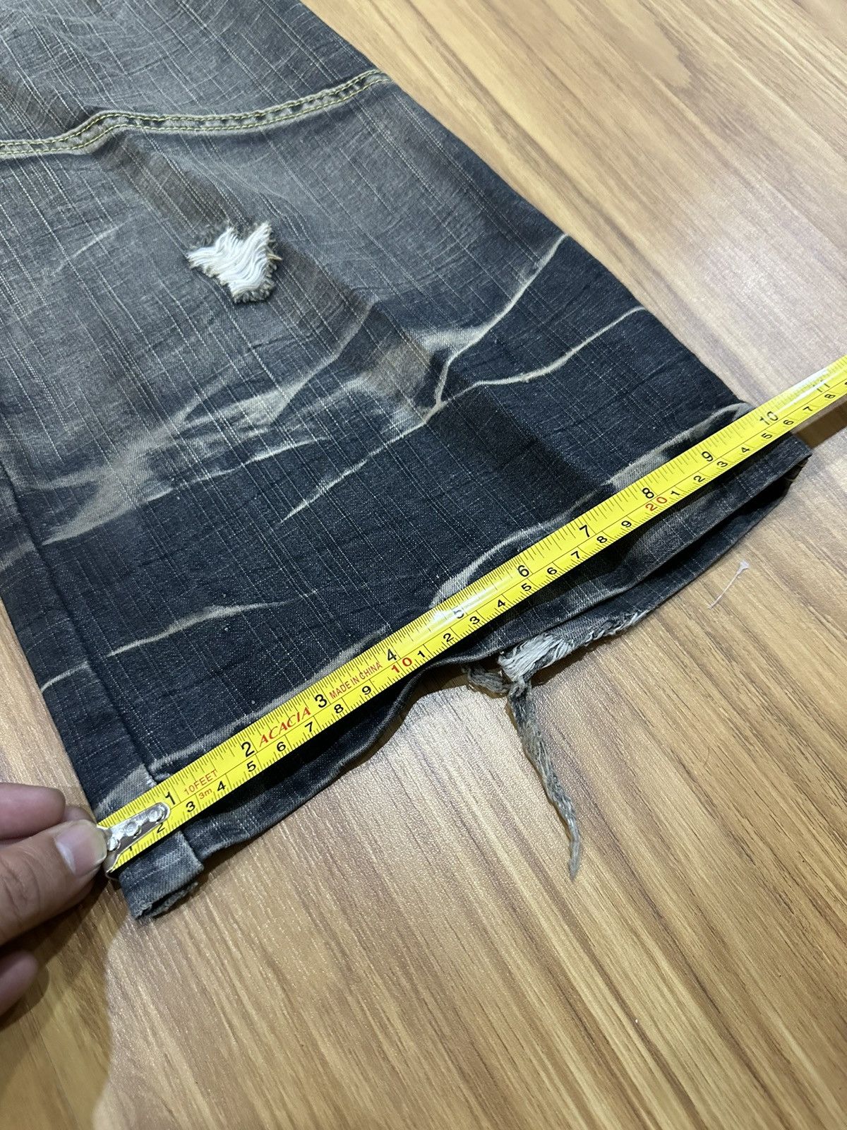 Japanese Brand 1990 - Black Crown Japanese Brand Clawmark Flared Jeans Size US 34 / EU 50 - 19 Thumbnail