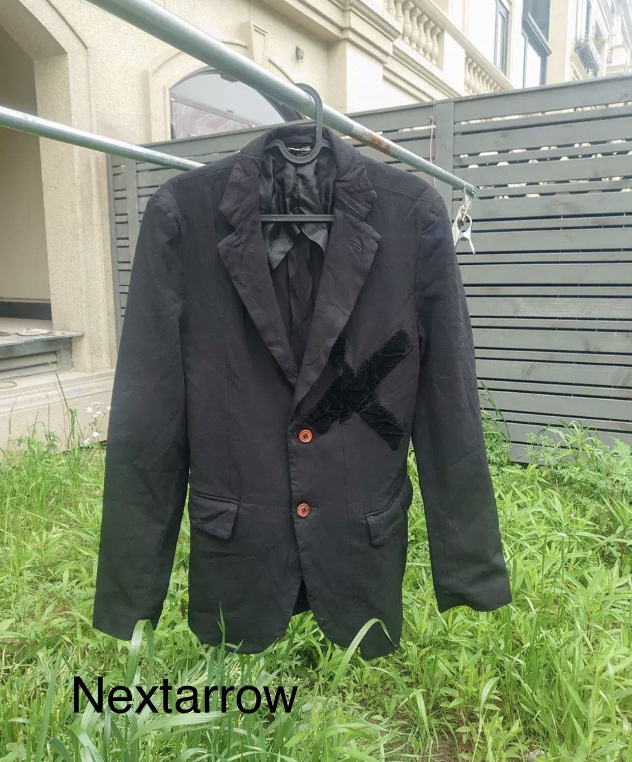 Comme des Garcons Black X velvet patch suit 2412-Nextarrow Size 40S - 1 Thumbnail