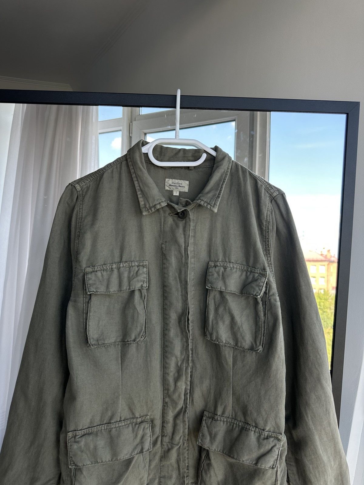 Hartford Hartford Utility Linen Khaki Military Men’s Jacket Sz M Size US M / EU 48-50 / 2 - 2 Thumbnail