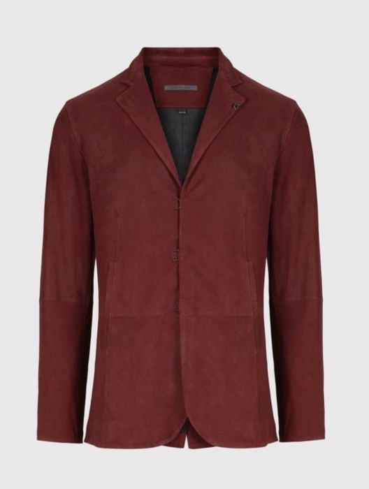 john varvatos suede hook and bar jacket