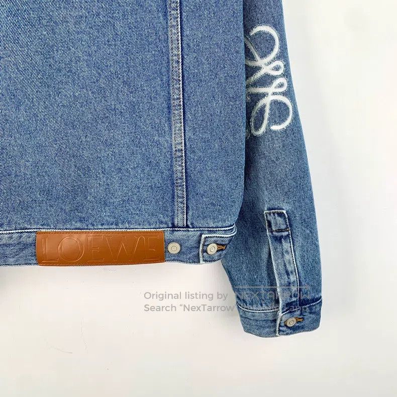 Loewe Loewe Blue Logo Embroidered Cotton Lapel Single Breasted L Size XXS / US 00 / IT 34 - 5 Thumbnail