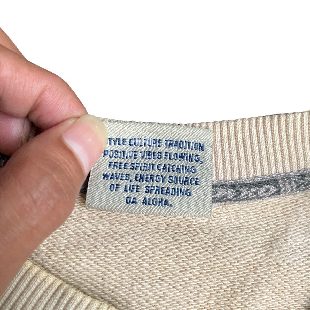 Vintage Vintage 90s Piko Surfboard Beige Sweatshirt Medium Size US M / EU 48-50 / 2 - 6 Thumbnail