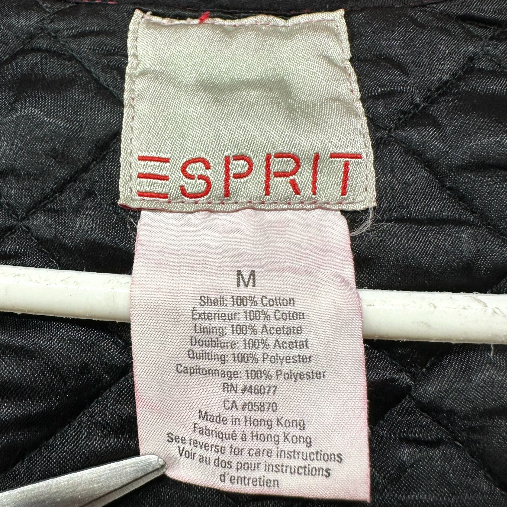 Esprit VINTAGE Esprit Jacket Womens M Red Quilted Diamond Snap Chore Barn Coat 90s Size M / US 6-8 / IT 42-44 - 6 Thumbnail